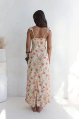 Glimmer Glide Maxi Dress Orange