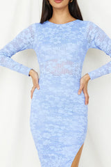Sudden Moments Midi Dress Blue