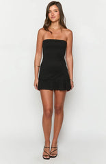Polli Black Strapless Mini Dress