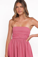 Kayt Strapless Dress - Petal Pink