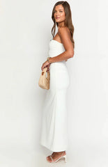 Ark White Strapless Maxi Dress