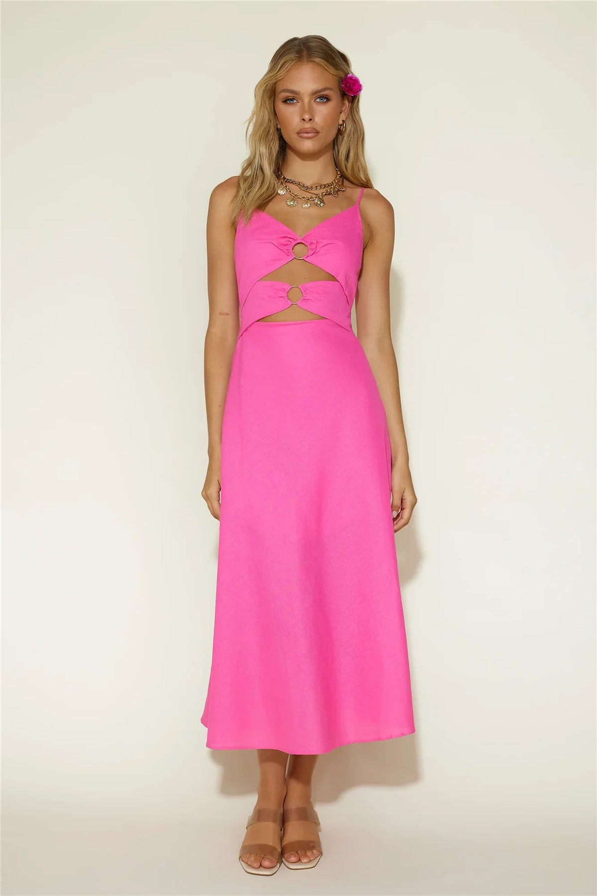 Cancel My Plans Maxi Dress Pink