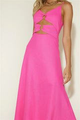 Cancel My Plans Maxi Dress Pink