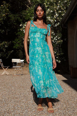 Lovers Dance Midi Dress Green