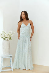 Among The Flowers Maxi Dress Blue